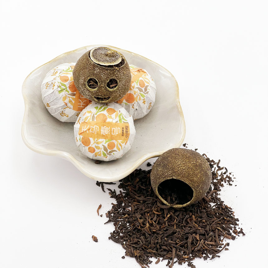 Pu-erh en cáscara de mandarina